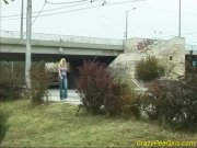 Peeing next the road 2/16