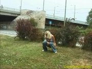 Peeing next the road 6/16