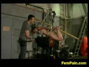 Alexa is chained and tied upside down 9/16