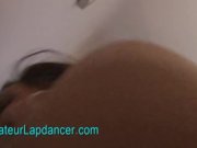 Big booty chick does wild lapdance