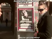 Hot brunette fucking in public bathroom 3/16