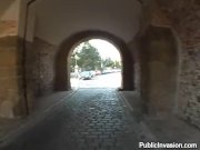 Blonde sucks his cock next to a construction site 11/16