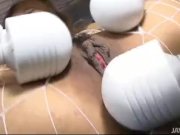 Eight vibrators attack her trimmed muff   5/16