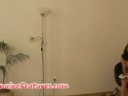 Busty brunette doing nasty blow job  7/16