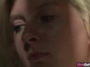 Lovely blonde plays with her pierced clit 15/16