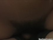 Two Huge Loads for Her Hairy Amateur Pussy