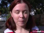 Vegetables in her hairy cunt 1/16