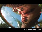 Christy Mack oils up her amazing ass 11/16