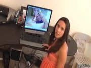 Teen Maid Jacks Off Her Boss. 10/16