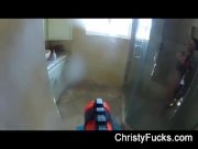 Water gun attack on Christy Mack as she takes 3/16