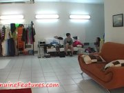 Two sexy brunettes in hot backstage clip 2/16