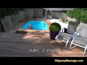 Pool-boy enjoys a slippery nuru massage   4/16