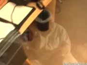 Creaming her hairy English pussy  1/16