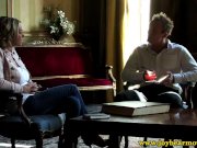 Blonde milf fucks the reporter 1/16