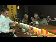 Blonde sucks boners in club 1/16