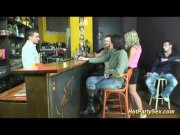 Blonde sucks boners in club 4/16