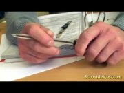 Nasty schoolgirl fucks her teacher 4/16