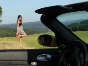 W4B Little Caprice masturbating in Porsche 4/16