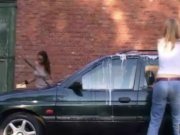 Rough catfight at a carwash 2/16