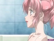 Pink haired hentai cutie rides guys hard cock 3/16