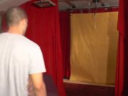 Hot backstage blowjob by nasty MILF 1/16