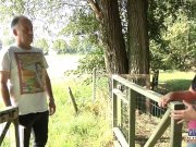 Cute brunette teen fucks an unknown older guy 4/16