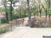 Injured grandma gets healed by young cock 4/16