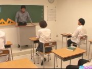 Cute teen Akina Hara hairy pussy insertion 1/16