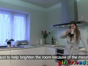 Girlfriends - Lesbians have hot kitchen sex 2/16