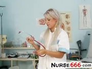 Uniform teen Kristina Rud dildo fuck action 1/16