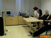 CFNM femdom blonde babe sucks cock 2/16