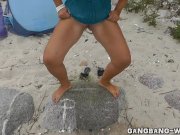 Pee and creampie fun at the beach 2/16