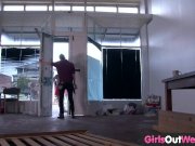 Girls Out West - Lesbian hairy cunt eaten out 2/16