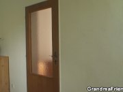 Granny swallows two cocks at once 3/16