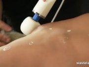 Brunette is tied down and given Hitatchi magi 11/16