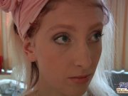 Old hotel client fucks young maid in bathroom 3/16