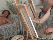 Two horny dudes fuck old bitch 9/16