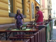 Moaning grandma rides young meat 3/16