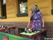 Moaning grandma rides young meat 4/16