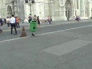 Blonde babe jenny naked on public street 12/16