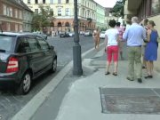 Blonde babe jenny naked on public street 13/16