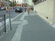 Blonde babe jenny naked on public street 14/16