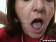 Naughty granny takes two rods 10/16