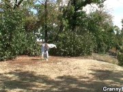 Injured old grandma gets healed by young dick 1/16