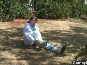 Injured old grandma gets healed by young dick 2/16