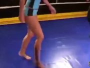 Wrestling blonde knockouted in wild threesome 3/16