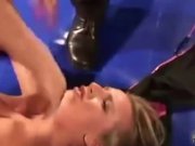 Wrestling blonde knockouted in wild threesome 5/16