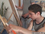 Granma sucks and rides at same time 7/16