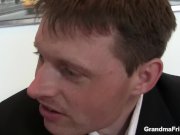 Cocksucking old woman in stockings riding rod 7/16