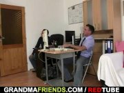 Granma sucks and fucks two cocks 5/16